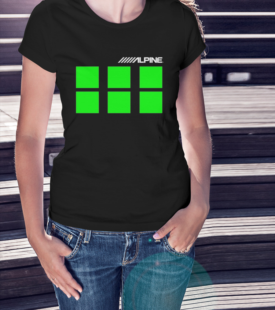Alpine Audio Green Panel Blocks T-Shirt
