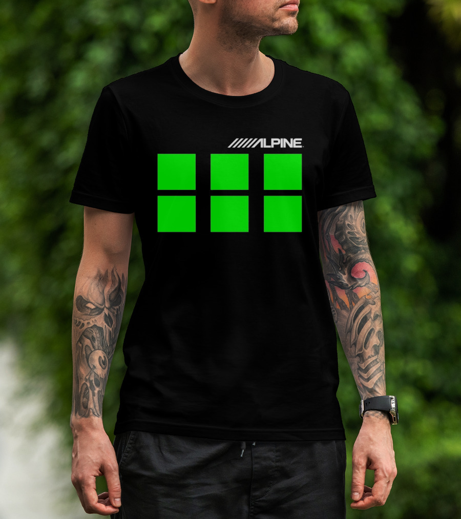 Alpine Audio Green Panel Blocks T-Shirt