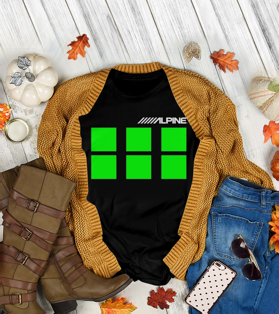 Alpine Audio Green Panel Blocks T-Shirt