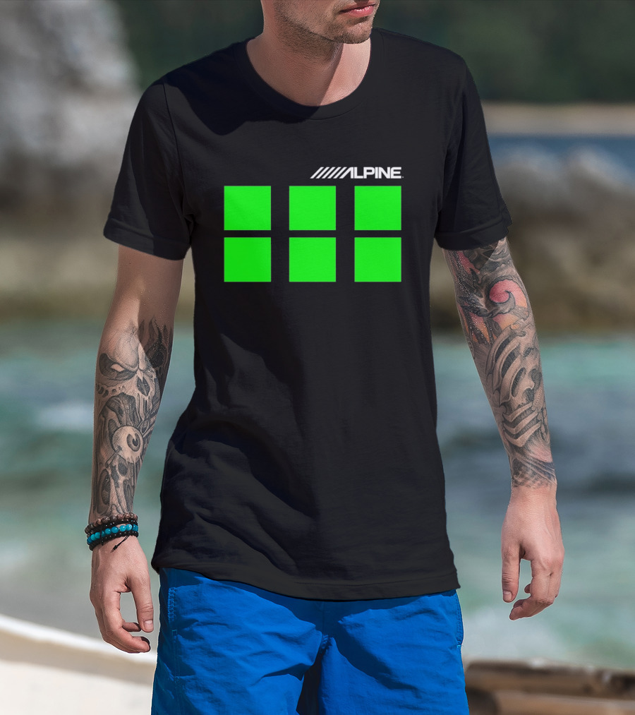 Alpine Audio Green Panel Blocks T-Shirt