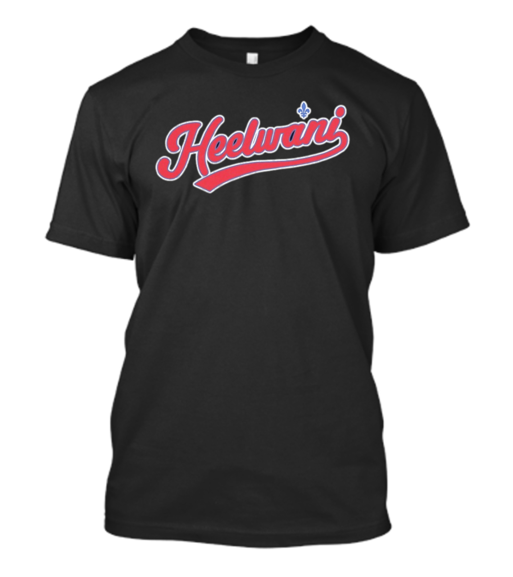 Heelwani Fleur De Lis Style Retro Script T-Shirt