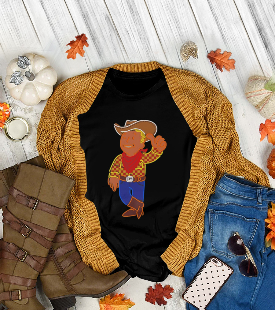 Fallout New Vegas Vault Boy Cowboy Woody T-Shirt