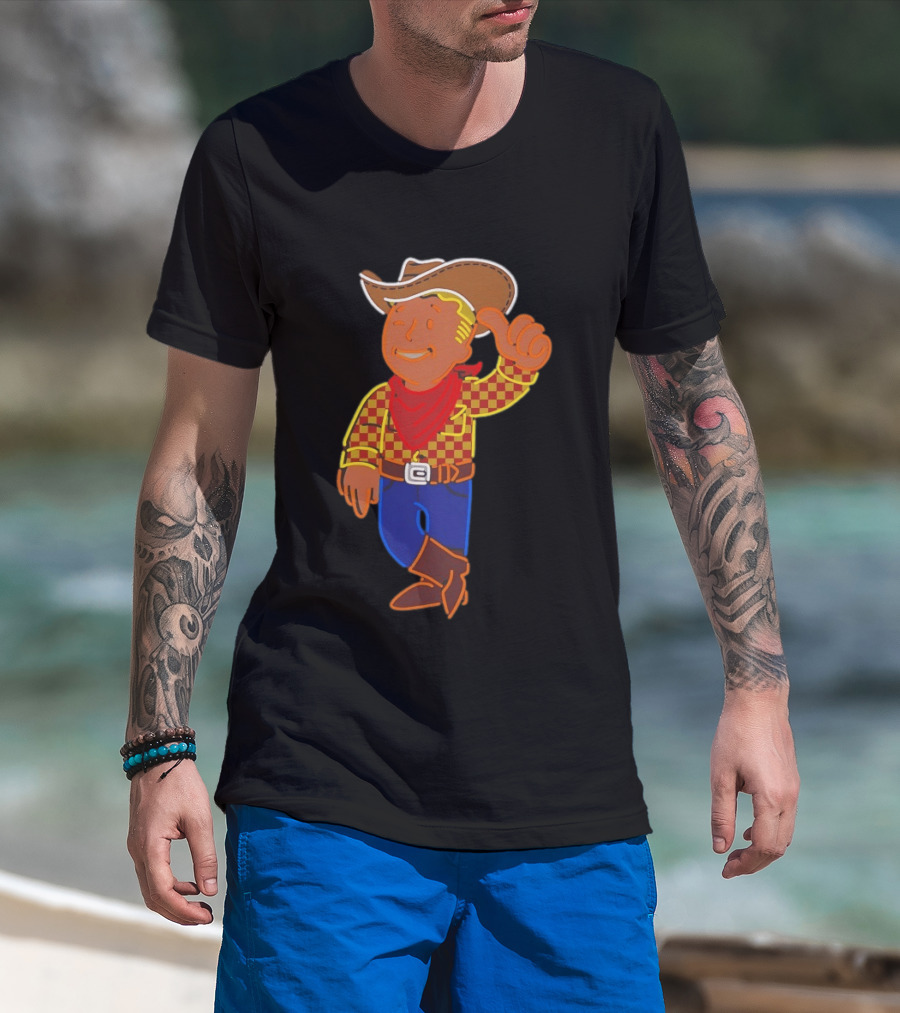 Fallout New Vegas Vault Boy Cowboy Woody T-Shirt