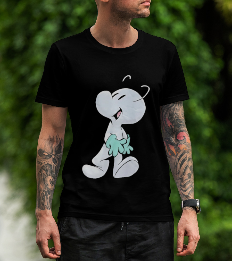 Fone Bone Character In Green Gloves Vintage Comic Style Bone Series T-Shirt