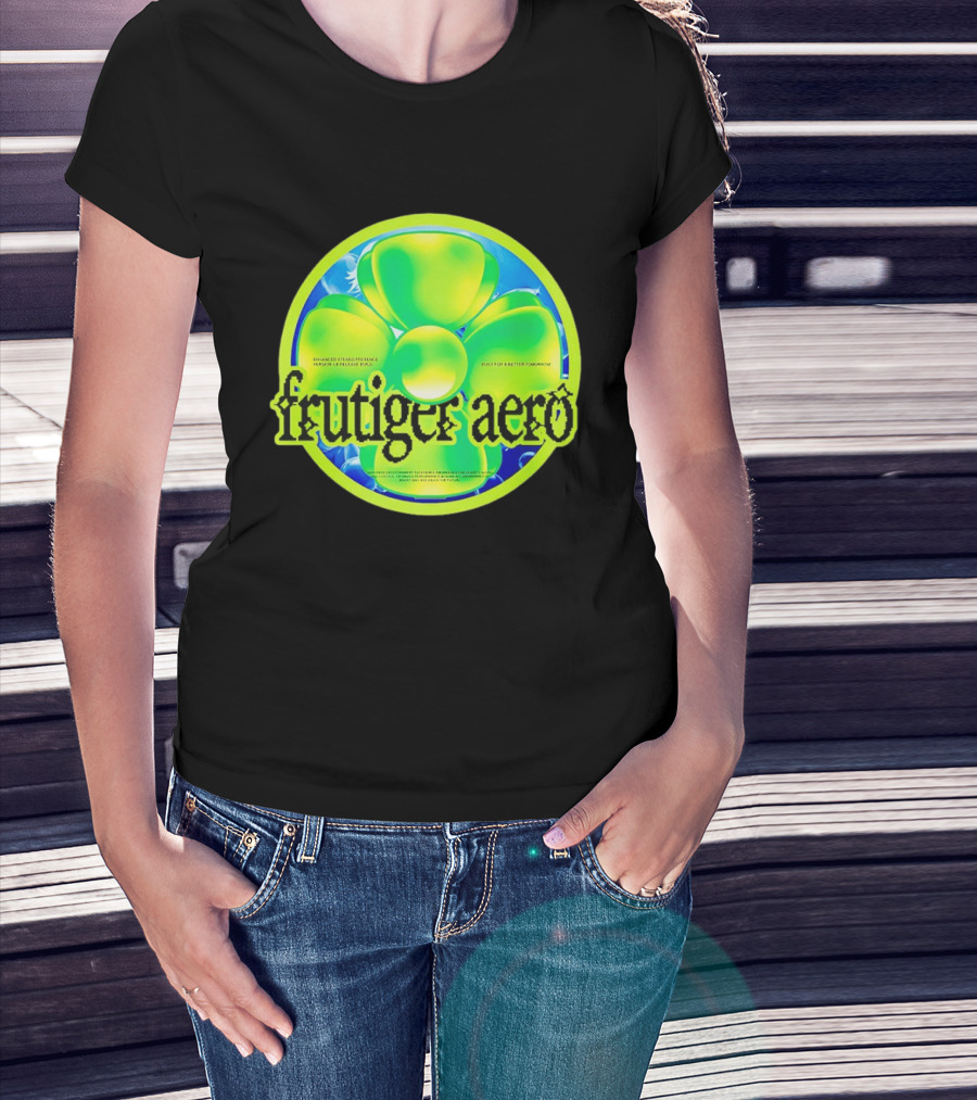 Frutiger Aero Psychedelic Neon Flower T-Shirt