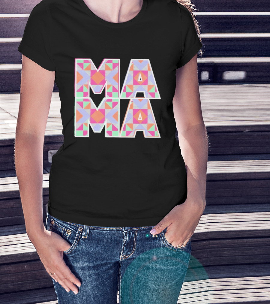 Mama Quilt Geometric T-Shirt