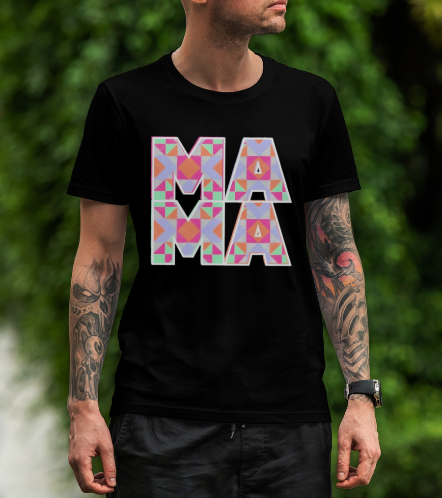 Mama Quilt Geometric T-Shirt