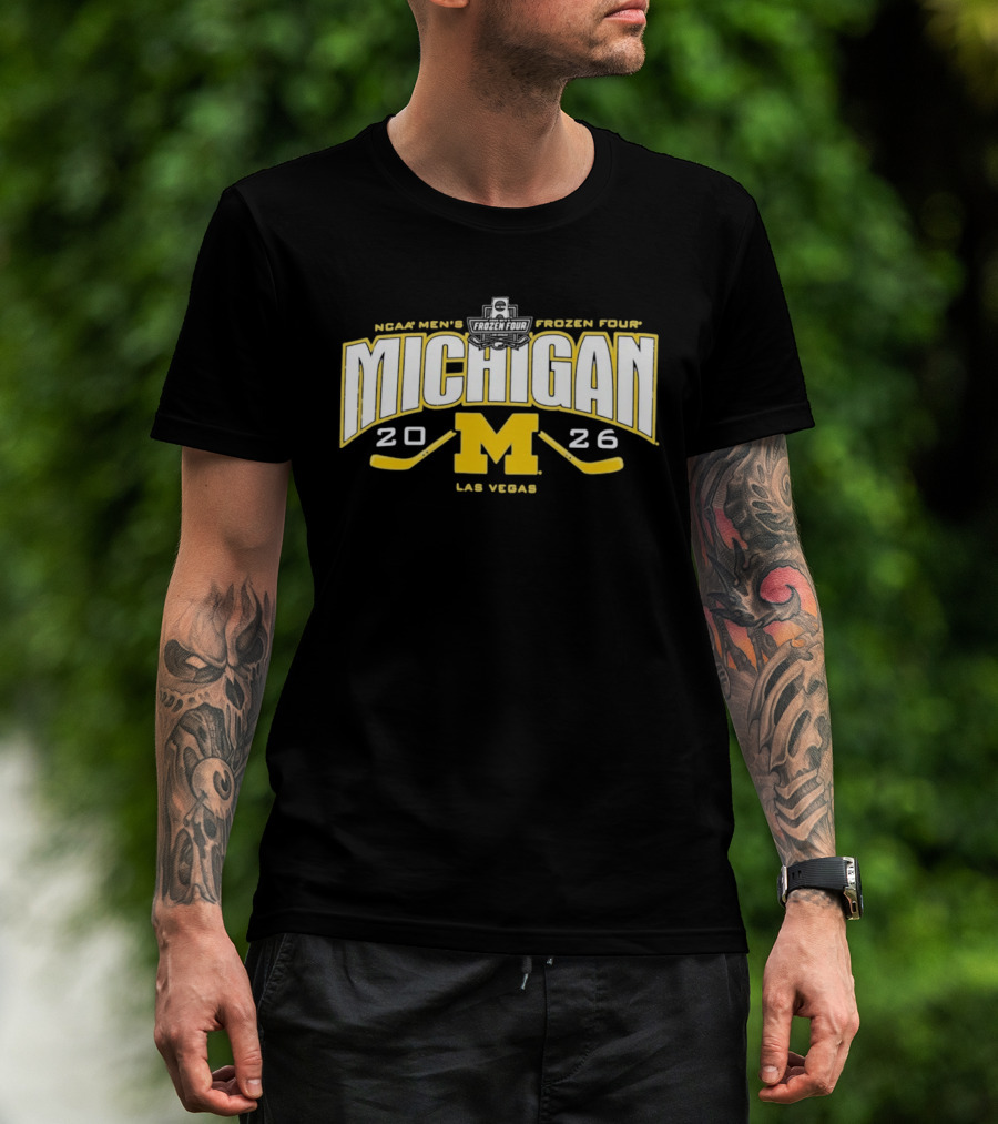 Michigan Wolverines 2026 NCAA Men's Frozen Four Las Vegas Hockey T-Shirt