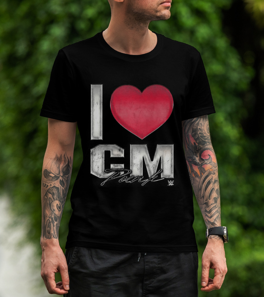 CM Punk I Heart WWE Love T-Shirt