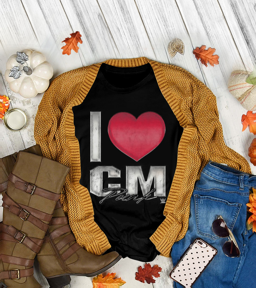 CM Punk I Heart WWE Love T-Shirt