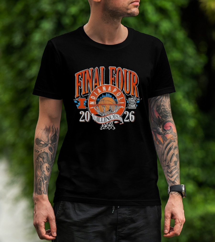 Illinois Fighting Illini NCAA Final Four 2026 Indianapolis Basketball T-Shirt