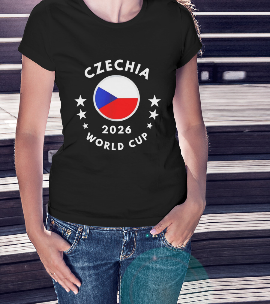 Czechia 2026 World Cup Czech Flag Soccer Stars T-Shirt