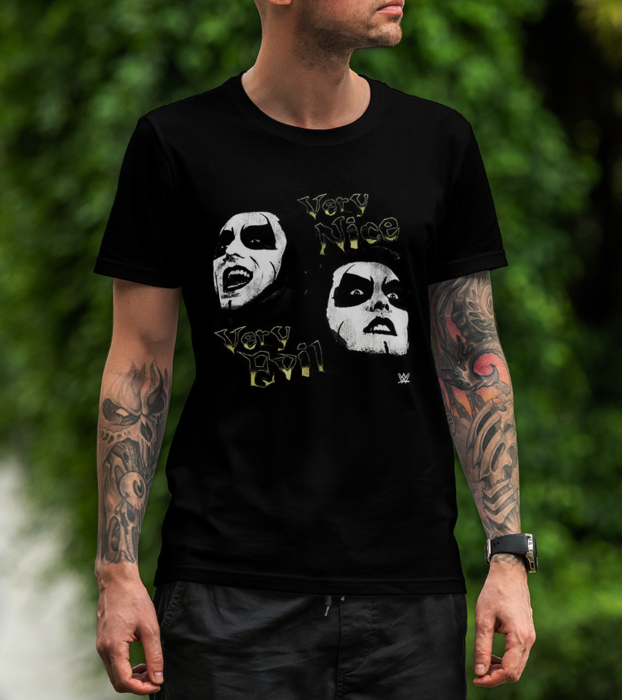 Danhausen WWE Very Nice Very Evil Grunge Face T-Shirt