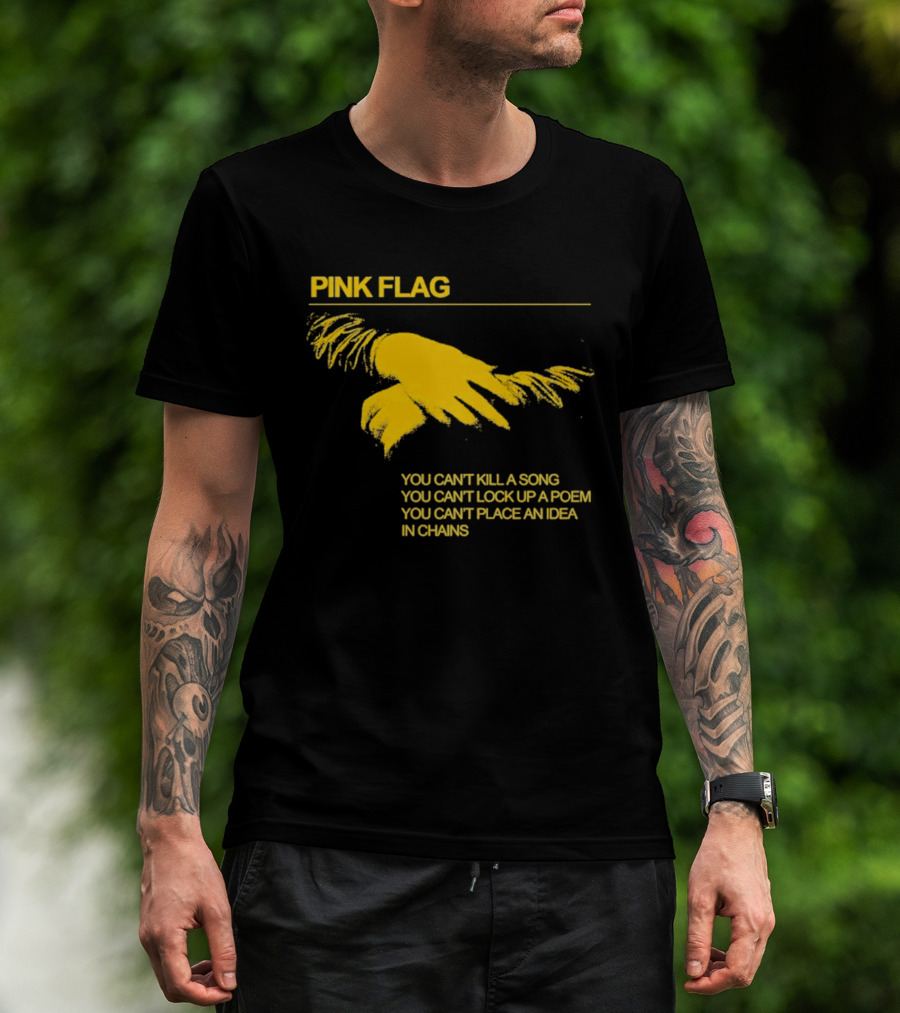Pink Flag You Can't Kill A Song Poem Idea In Chains T-Shirt