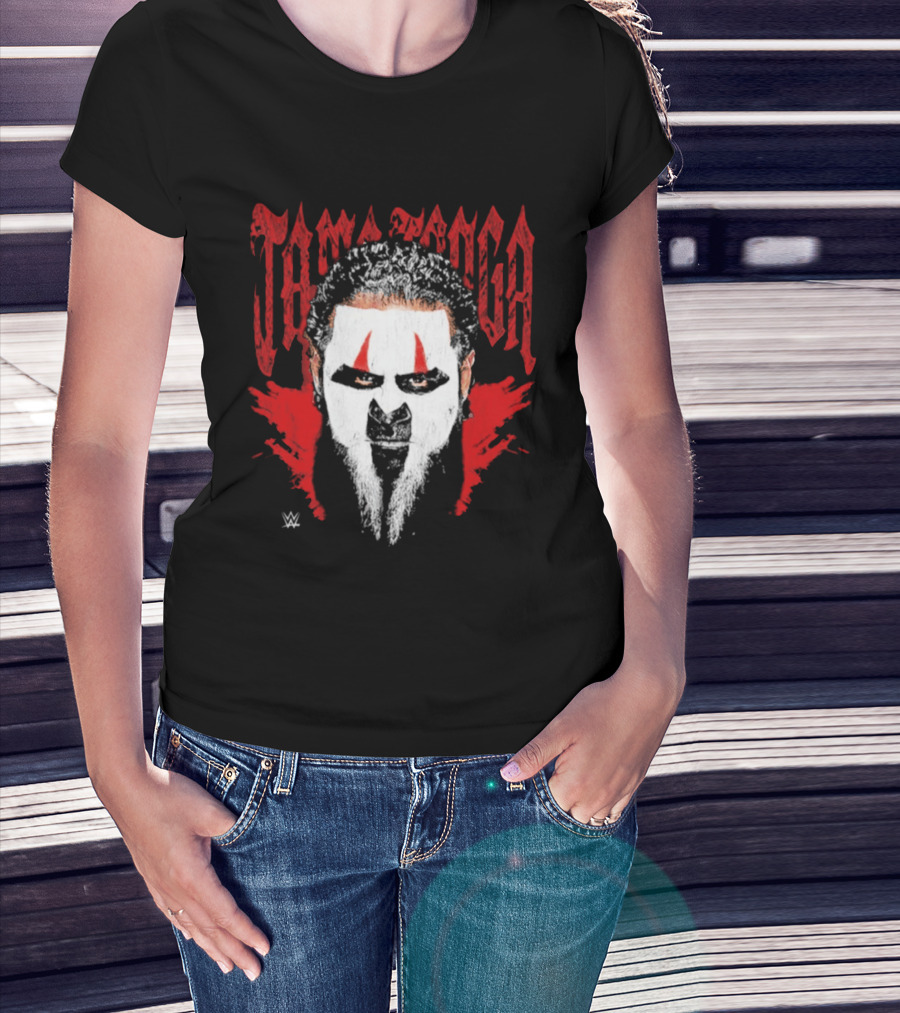 Tama Tonga WWE White Face Paint Red Scream T-Shirt