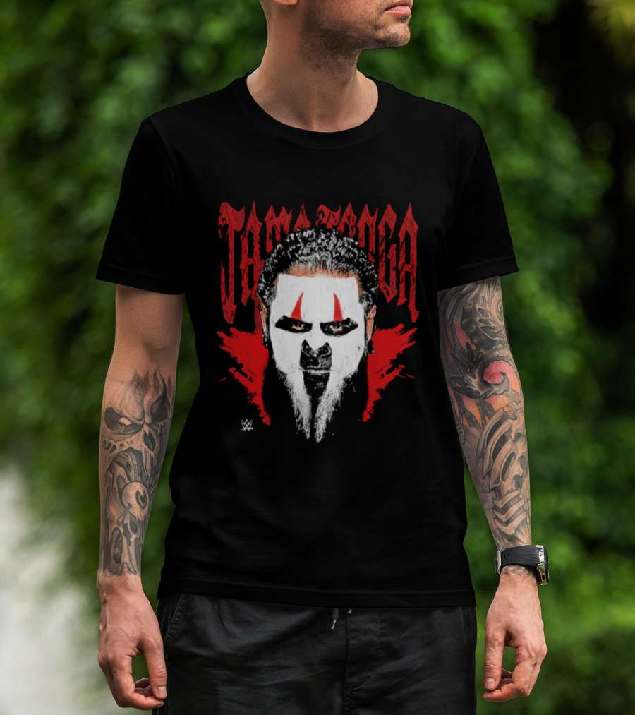 Tama Tonga WWE White Face Paint Red Scream T-Shirt