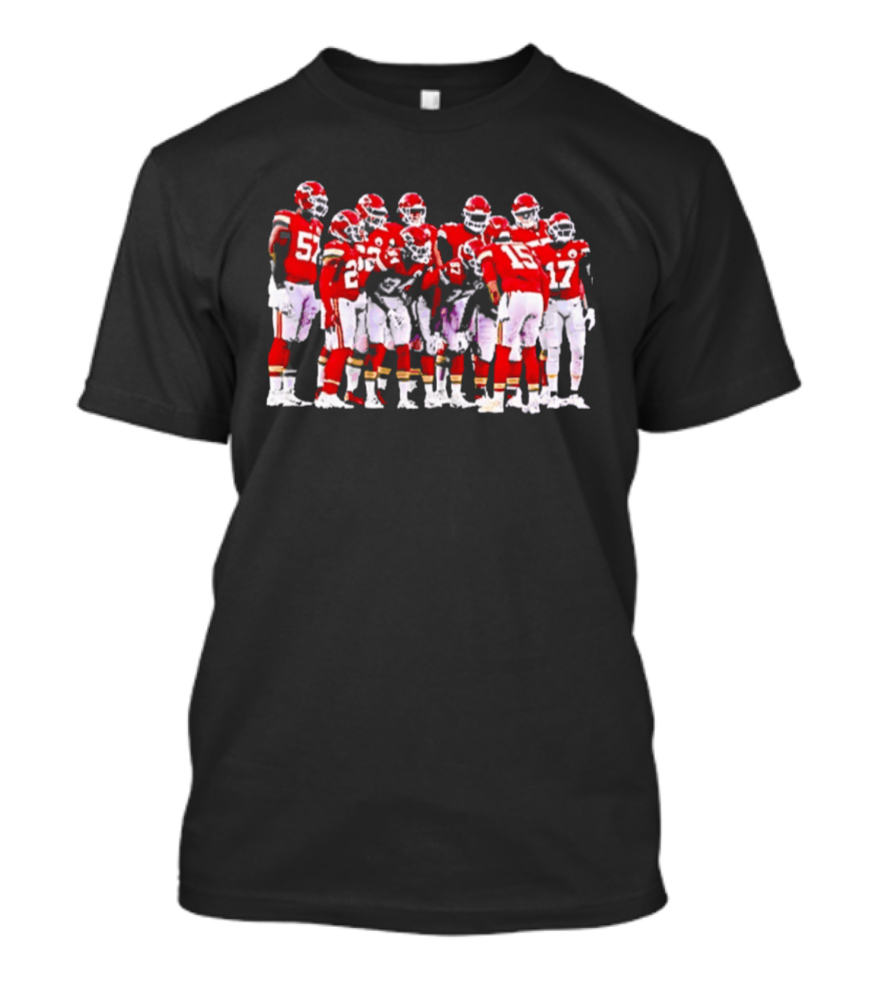 Kansas City Chiefs Players Huddle Team Spirit NFL Football T-Shirt