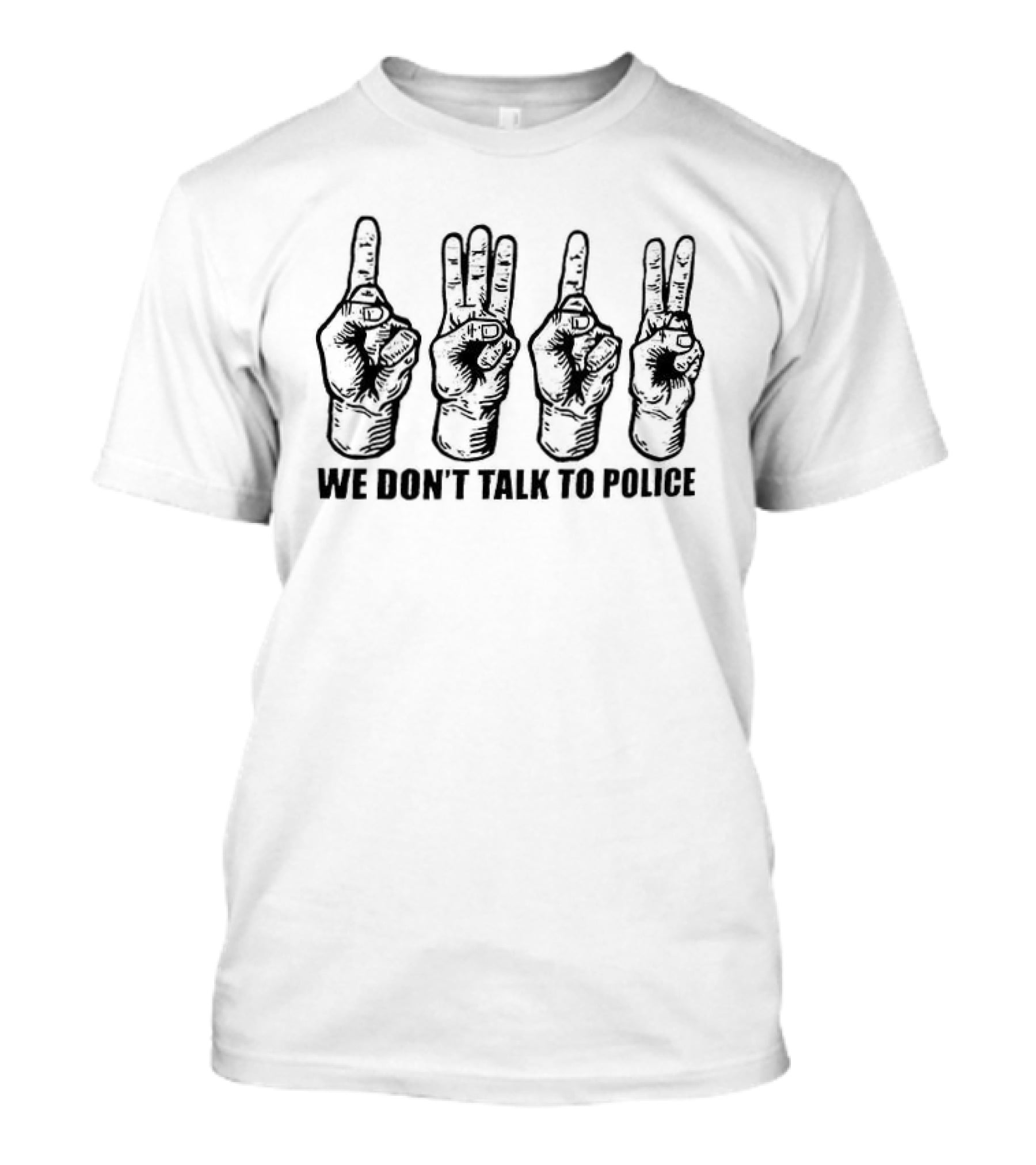 ACAB 1312 Hand Sign We Don't Talk To Police T-Shirt