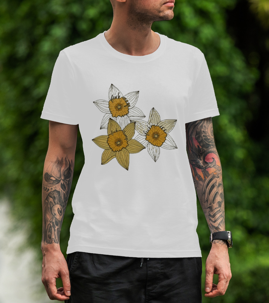 Fuck MAGA Trump ICE Yellow Daffodil Trio T-Shirt