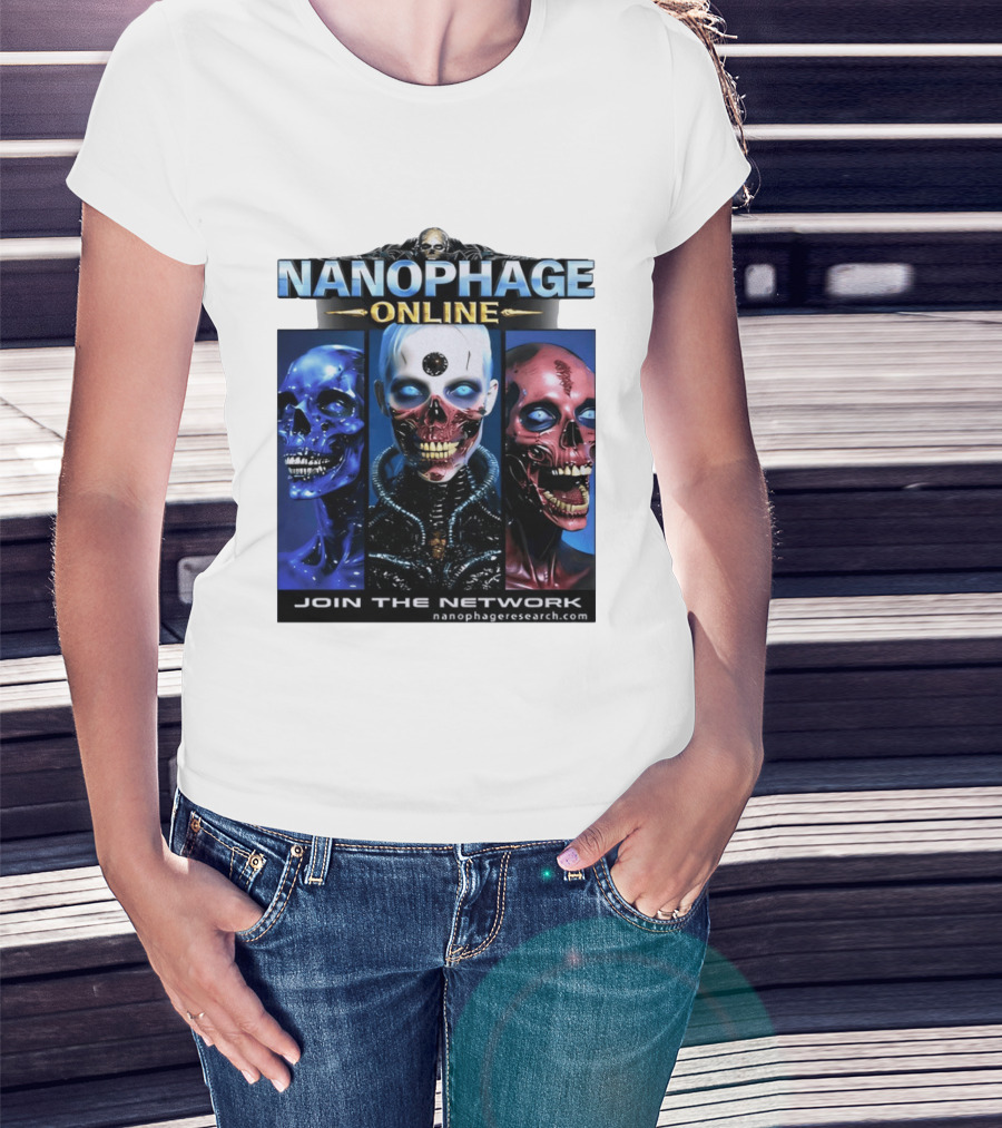 Nanophage Online Join The Network Nanophageresearch.com T-Shirt