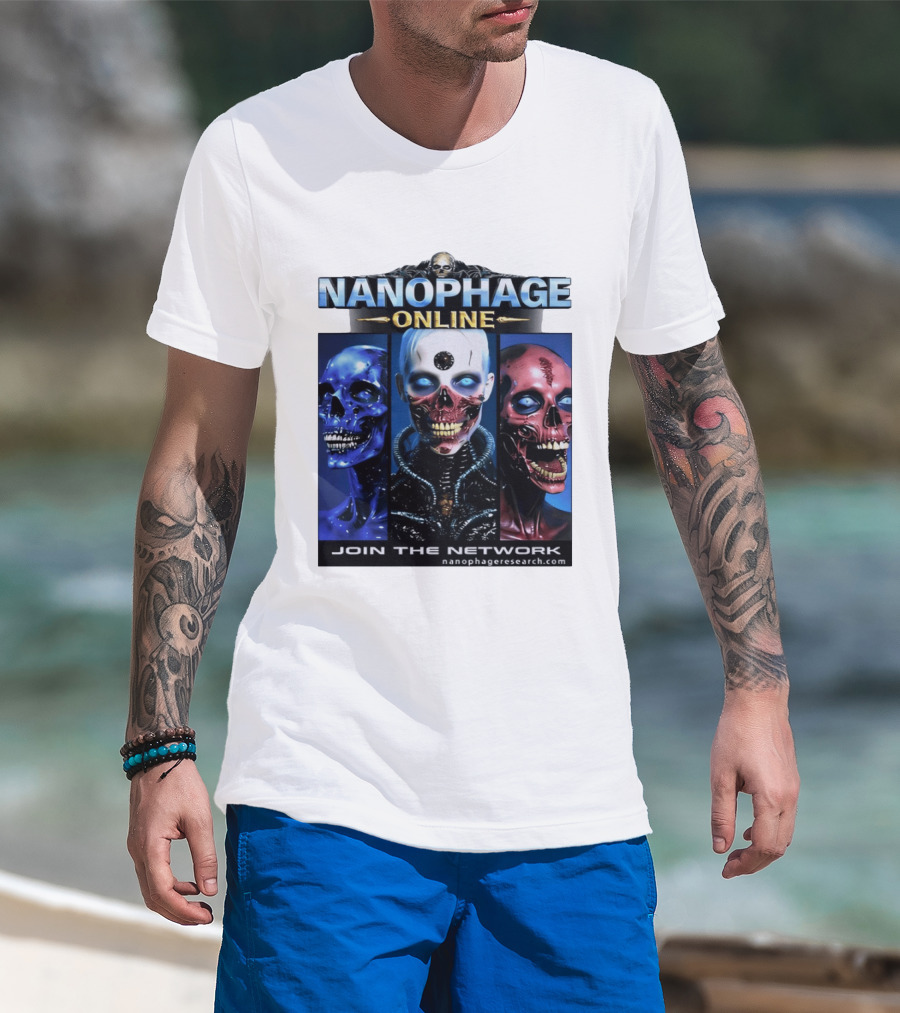 Nanophage Online Join The Network Nanophageresearch.com T-Shirt