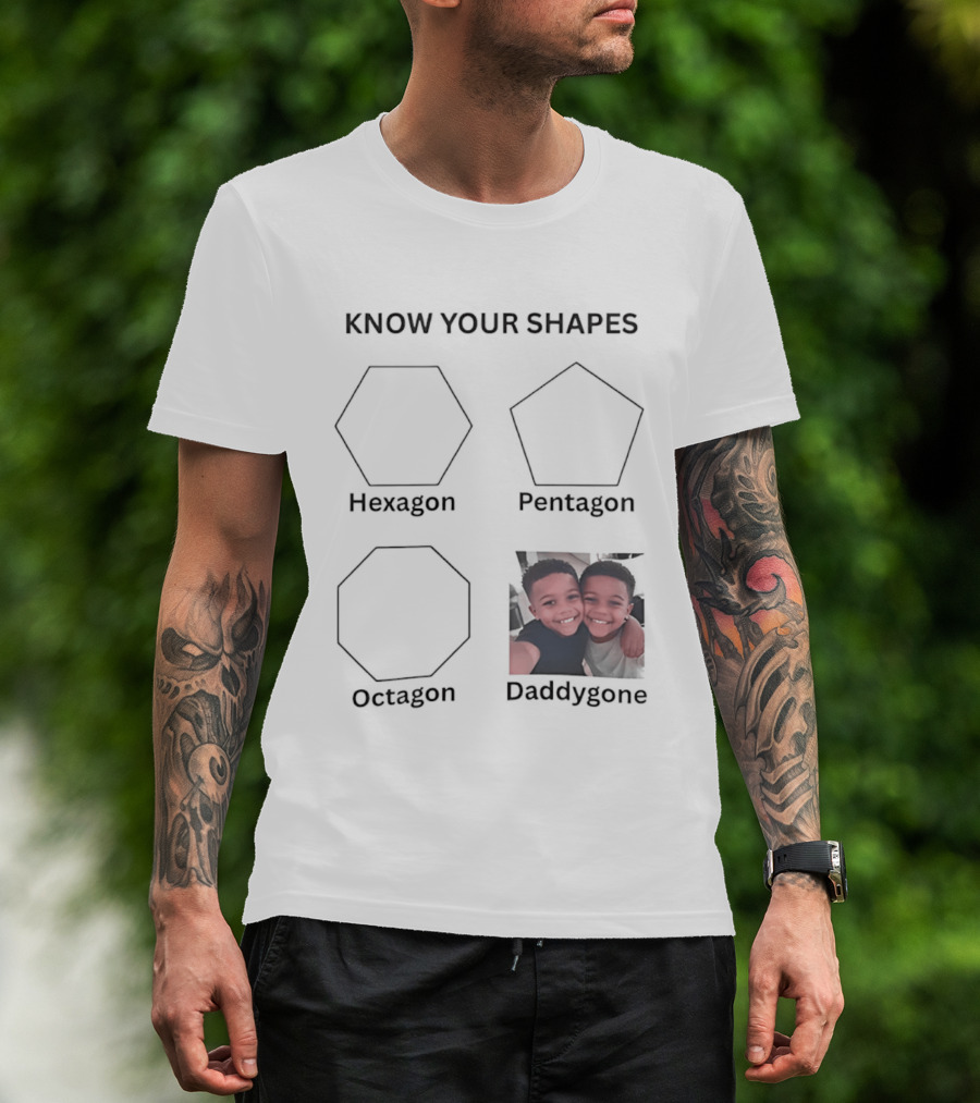 Know Your Shapes Hexagon Pentagon Octagon Daddygone T-Shirt