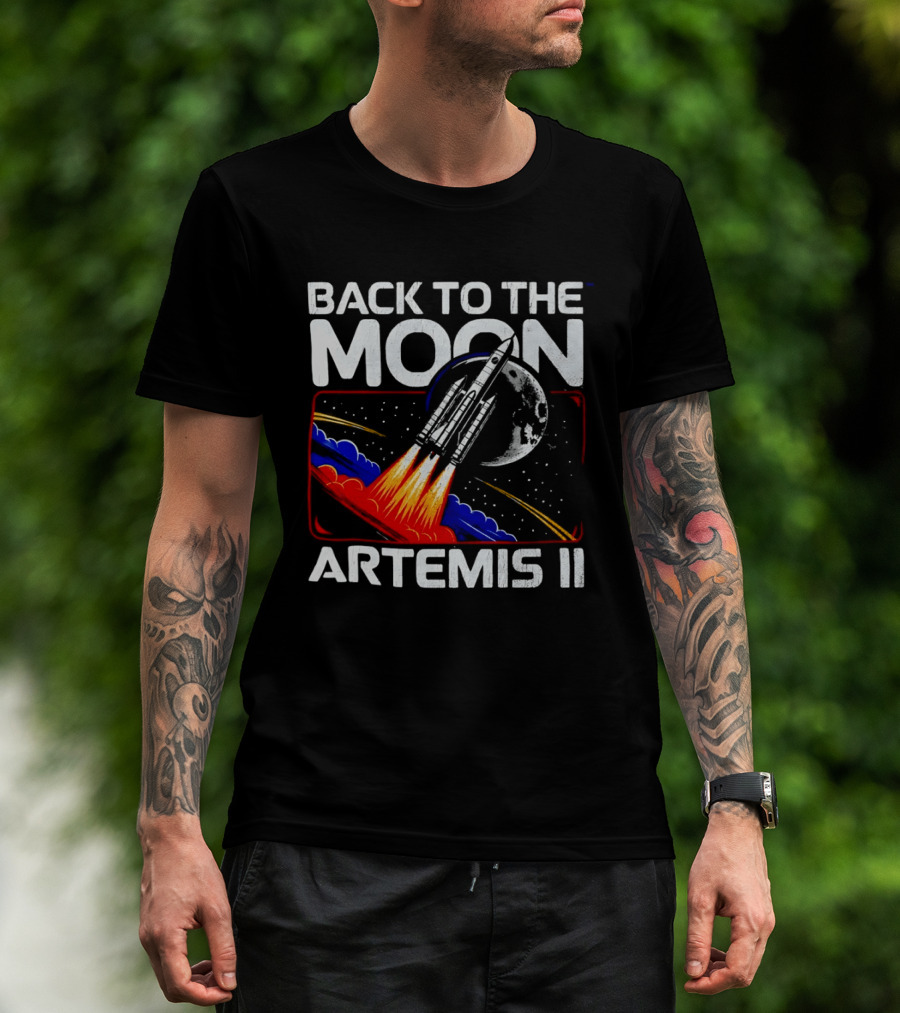 Back To The Moon Artemis II Rocket Mission Lunar Exploration T-Shirt