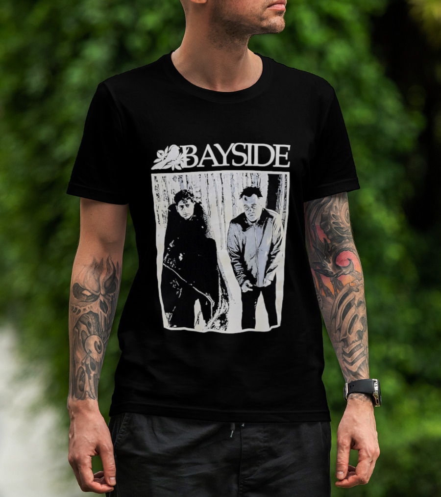 Bayside Band 25th Anniversary Black And White Image T-Shirt