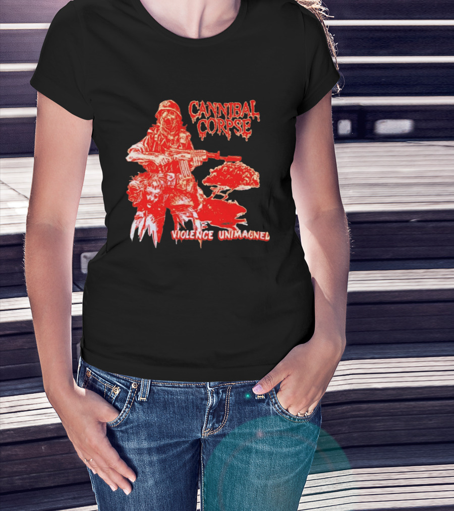 Cannibal Corpse Violence Unimagined Skeleton Soldier Album Merch T-Shirt