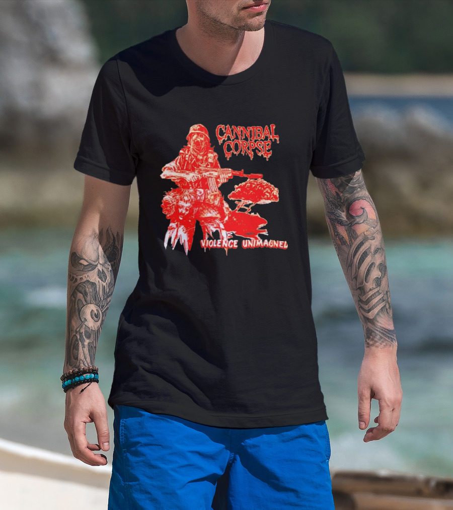 Cannibal Corpse Violence Unimagined Skeleton Soldier Album Merch T-Shirt