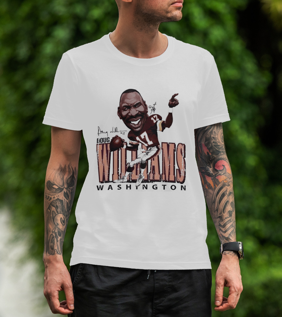 Doug Williams Washington Commanders Football Cartoon Caricature T-Shirt