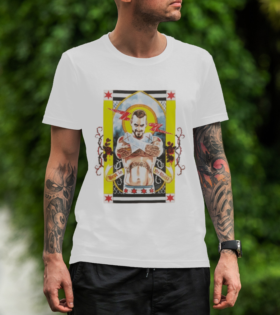 WWE CM Punk Best In The World Saint Illustrative T-Shirt