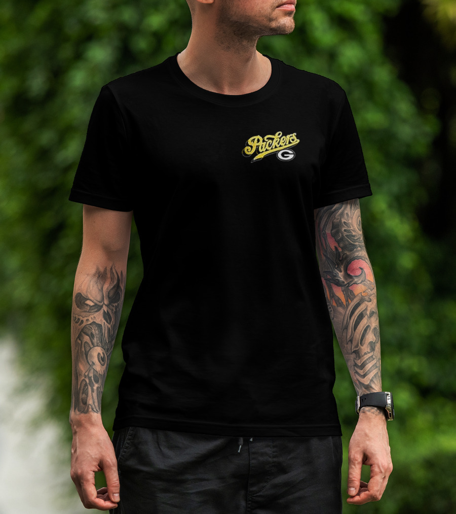 Born X Raised Green Bay Packers Go Back Go Pro Script Packers G T-Shirt