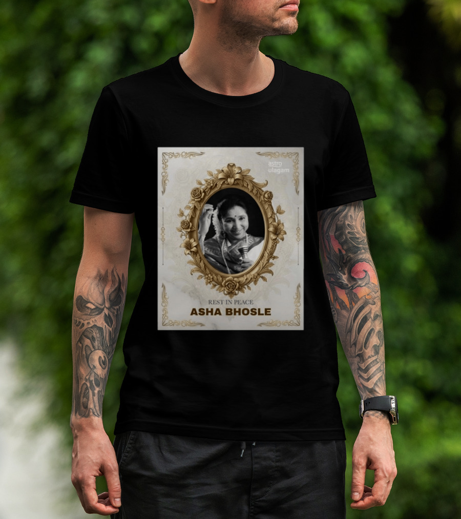 Rest In Peace Asha Bhosle Memorial Tribute Astro Ulagam T-Shirt