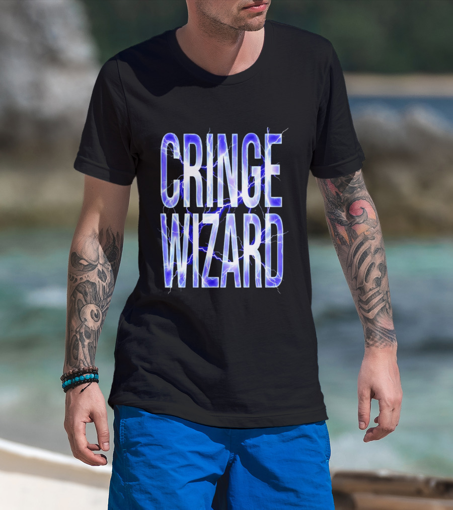 Cringe Wizard Electrified Lightning T-Shirt