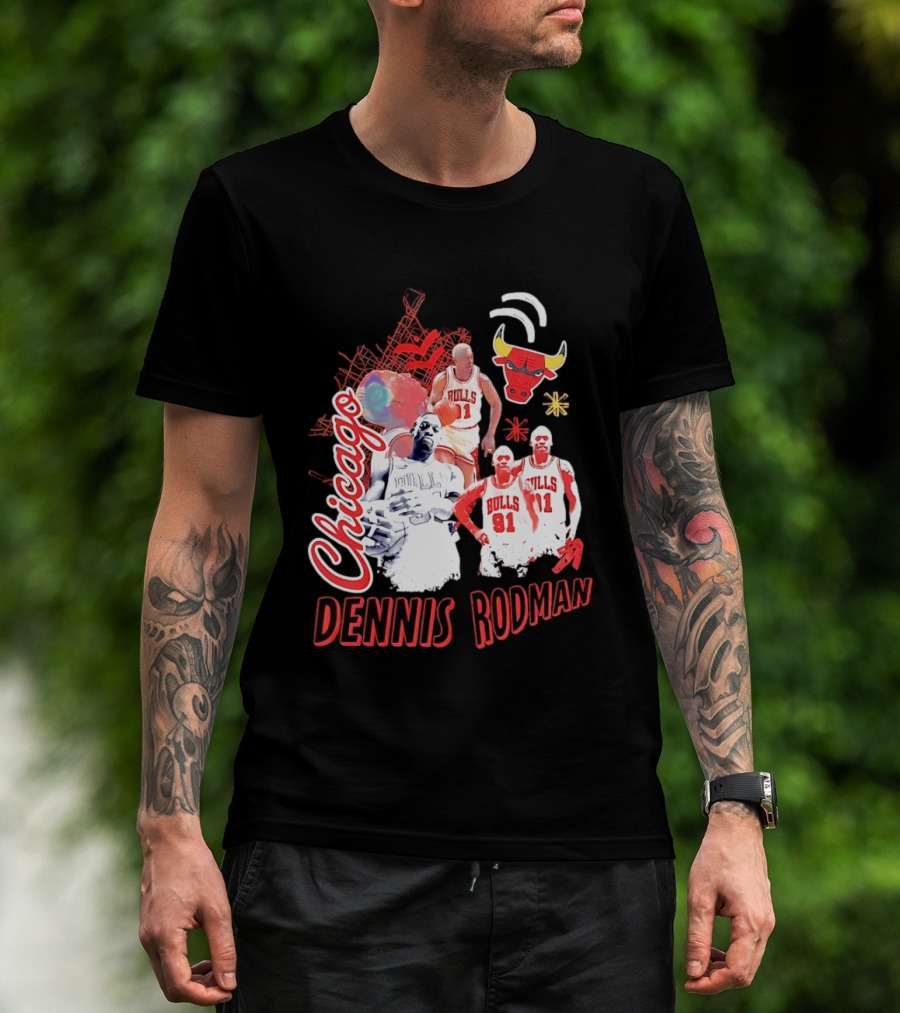 Chicago Bulls Dennis Rodman Vintage Basketball Legend T-Shirt