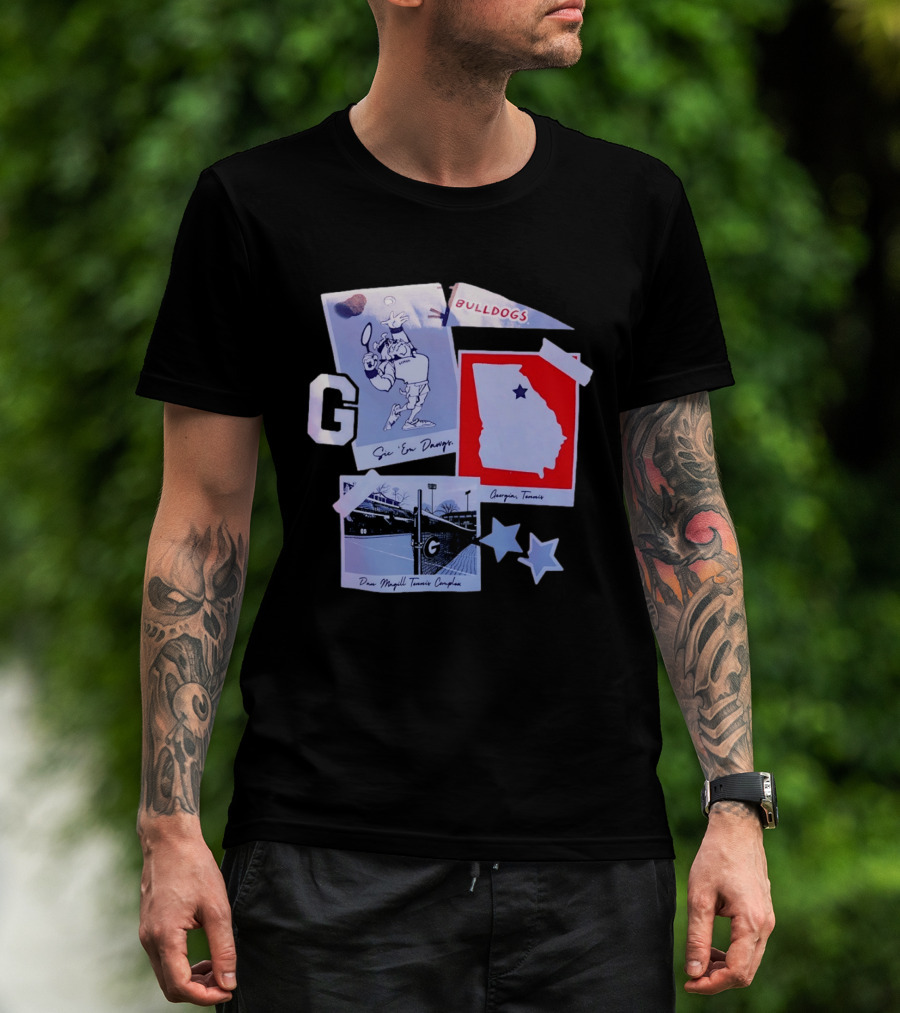 Georgia Bulldogs Sic 'Em Dawgs Dan Magill Tennis Complex Georgia Tennis T-Shirt