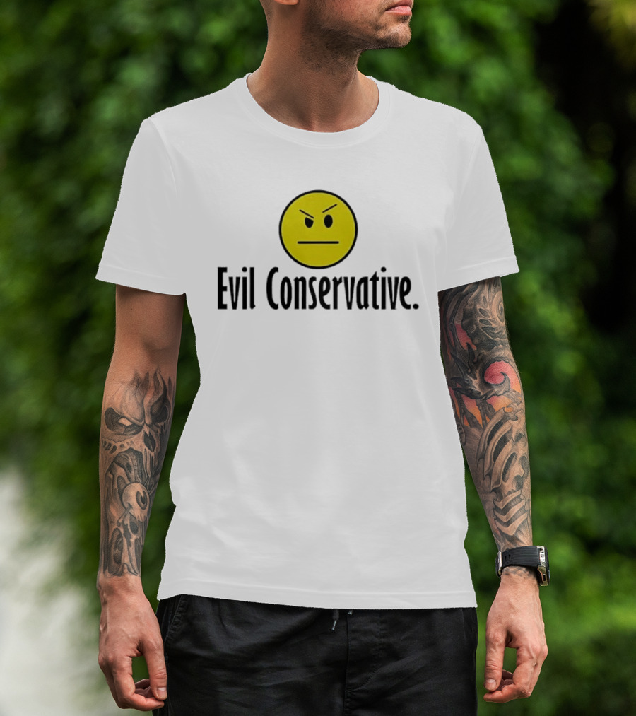 Evil Conservative Smiley Face With Angry Expression T-Shirt