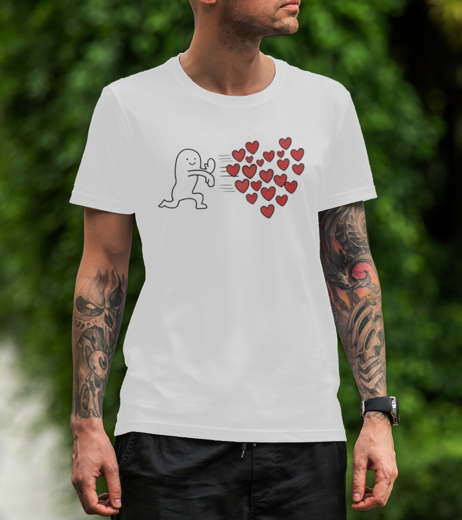 Sending Love Meme Heart Character Hugging Hearts Explosion T-Shirt