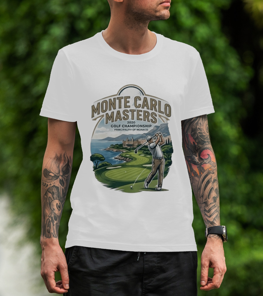 Monte Carlo Masters 2020 Golf Championship Principality Of Monaco T-Shirt