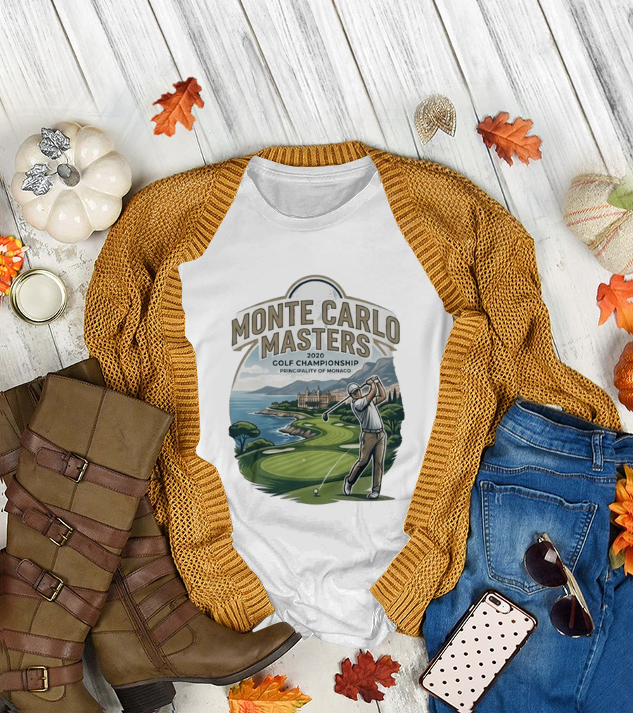 Monte Carlo Masters 2020 Golf Championship Principality of Monaco T-Shirt