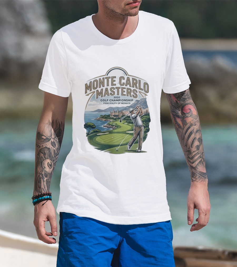 Monte Carlo Masters 2020 Golf Championship Principality Of Monaco T-Shirt