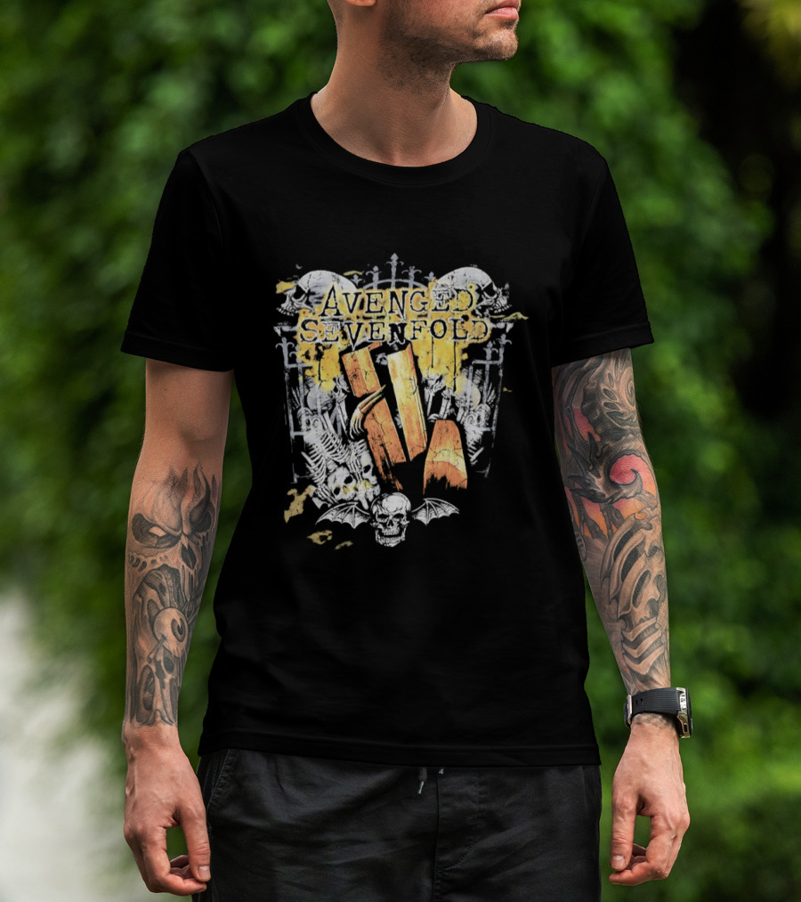 Avenged Sevenfold Skeleton Bat Skull T-Shirt