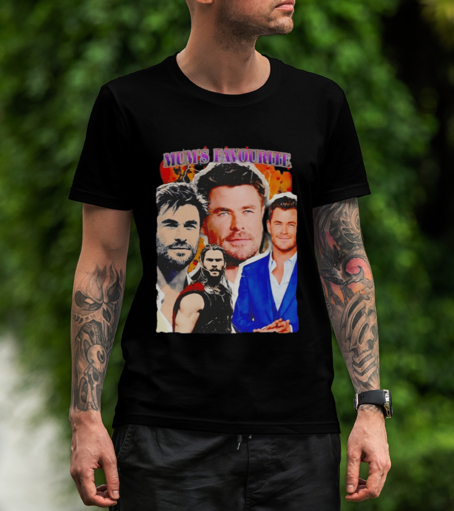 Mum's Favourite Chris Hemsworth Collage T-Shirt