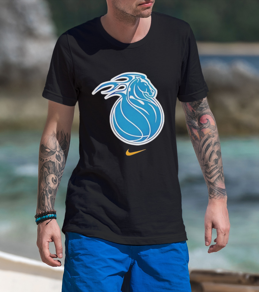 Detroit Pistons City Edition 2025 26 Nike Basketball Horse Concept T-Shirt