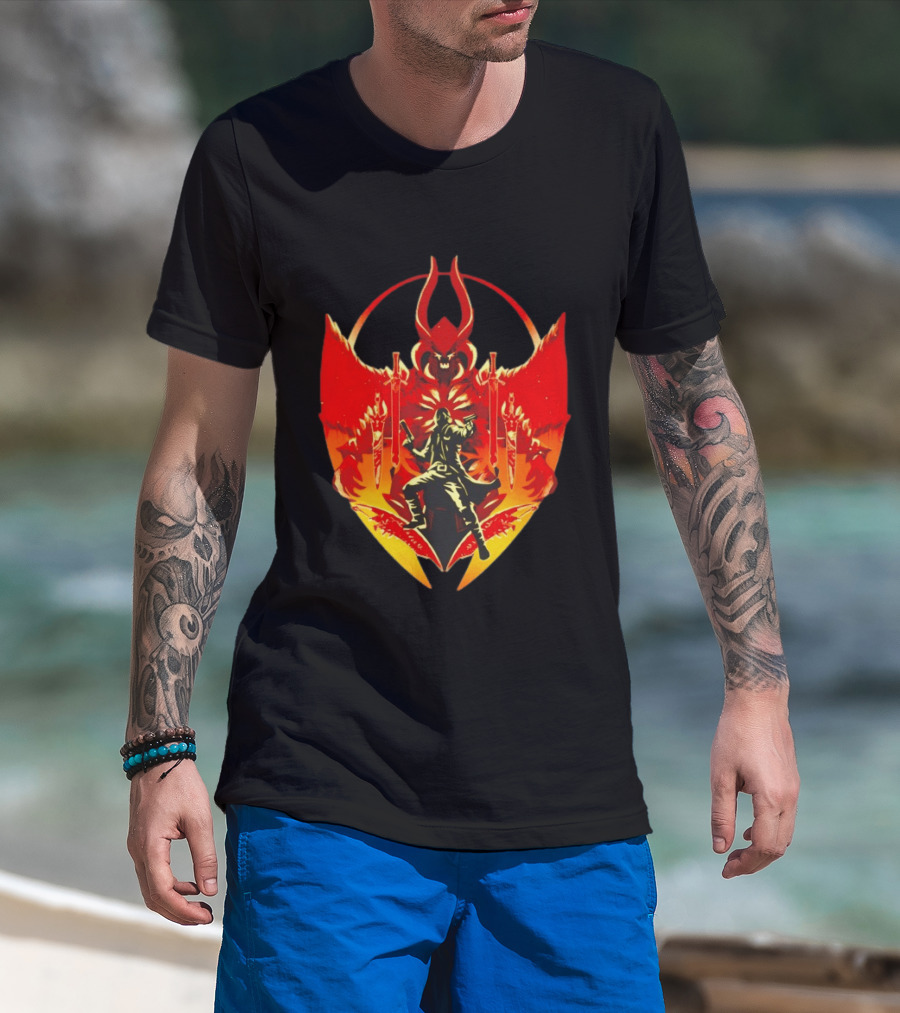 Devil May Cry Dante Fiery Demon Crest Iconography T-Shirt
