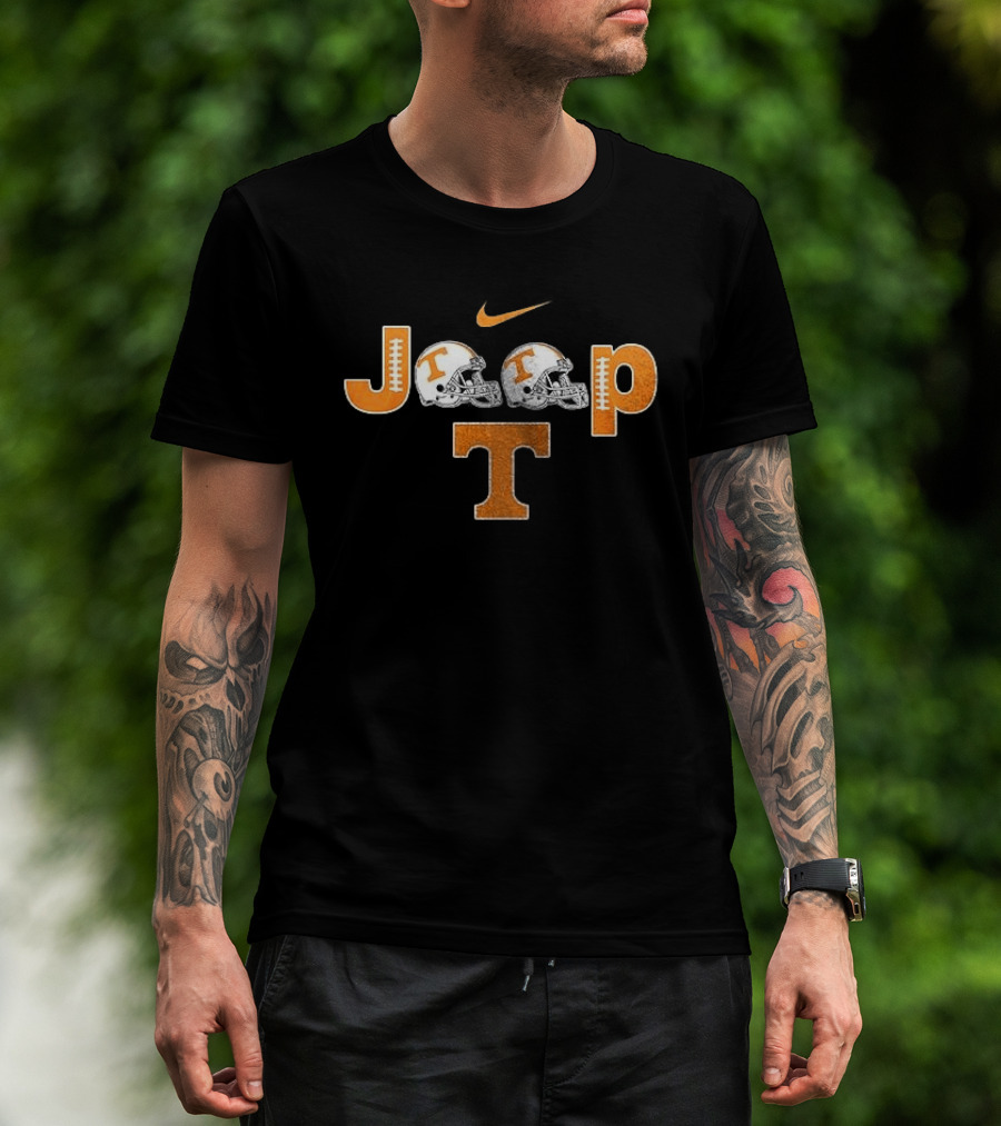 Tennessee Volunteers Jeep Nike Football Helmets T-Shirt