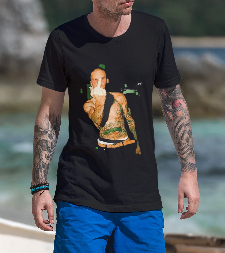 Justin Bieber Middle Finger Barebacked Music Lovers T-Shirt