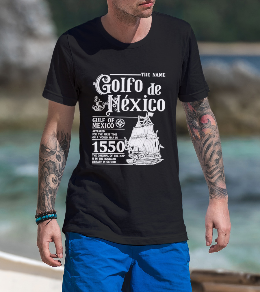 Golfo De México Gulf Of Mexico 1550 First World Map Bodleian Library Oxford T-Shirt