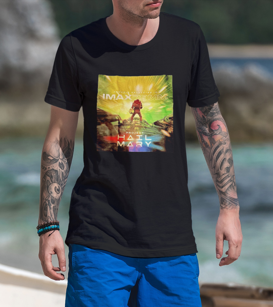 Proudly Presented Imax Zomm Project Hail Mary Space Adventure T-Shirt